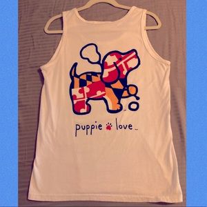 Puppie Love Lacrosse Pup Tank Top